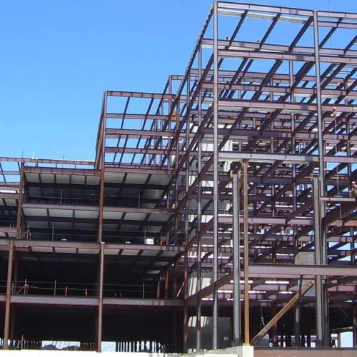 Crane steel erection